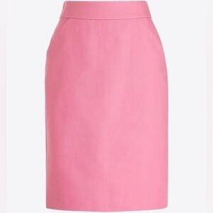 J. Crew Pink Pencil Skirt - Pockets - Kick Pleat Slit - Zipper Closure - Size 4